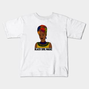 Black Girl Magic, Afro Woman, African Kids T-Shirt